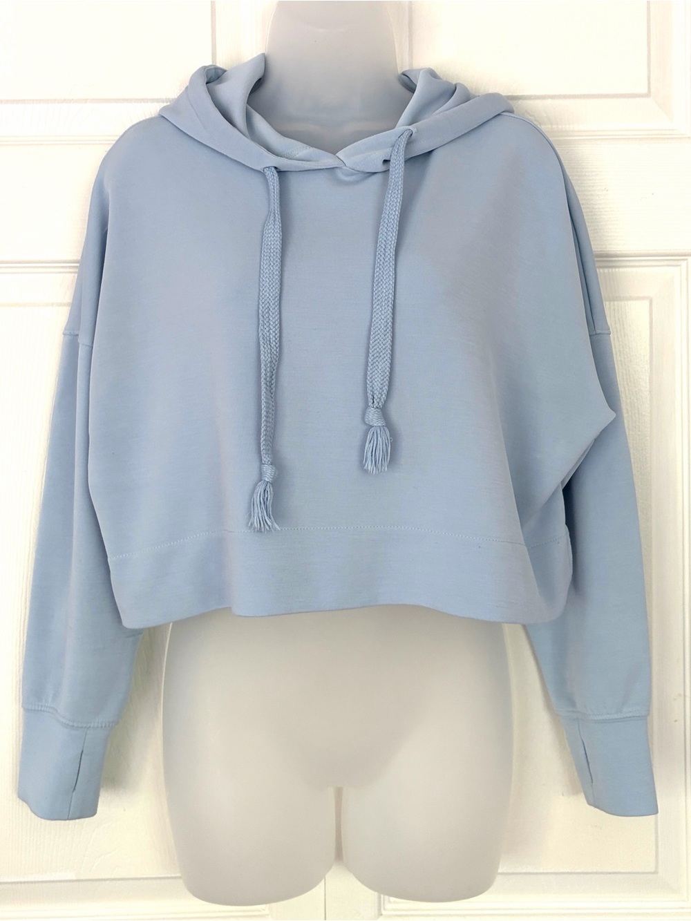 AS Revival ALTARD STATE Sweatshirt Baby Blue Soft Modal Cropped Hoodie XS